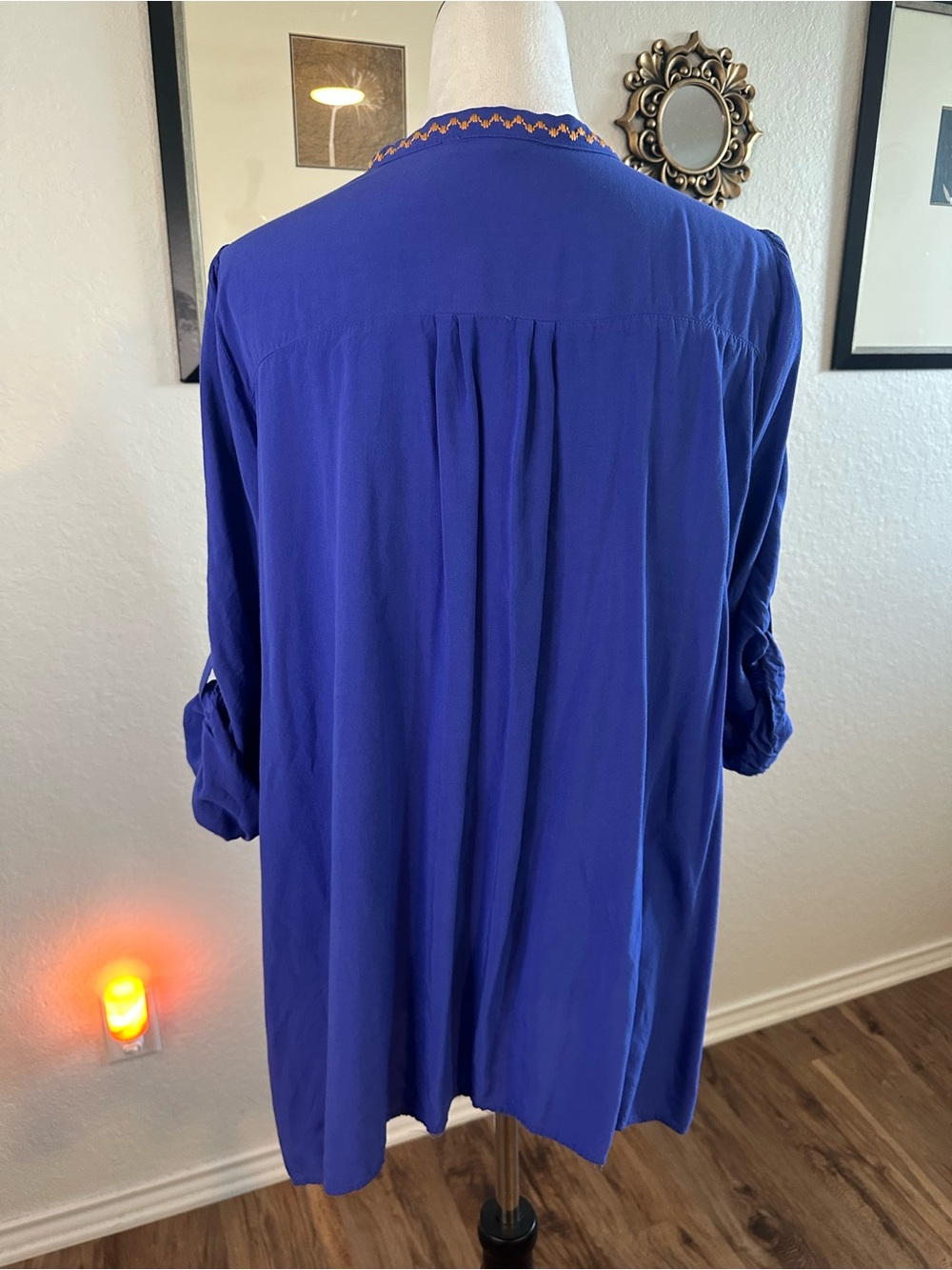 Andree By Unit Blue Embroidered Bohemian Tunic - Picture 5 of 7